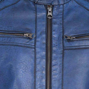 High Quality Men's Custom Zipper Stand Collar Genuine <b>Sheepskin</b> Leather Winter <b>Jacket</b> Waterproof Breathable Quick Dry Protective - Product Image 6