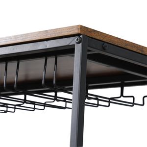 Carrello Portabottiglie con Portabicchieri per Servire e Conservare il Vino, Design Elegante e Pratico - Product Image 4