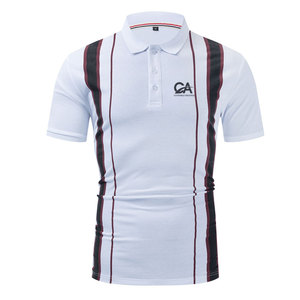 เสื้อโปโลพิมพ์ลายลำลองสำหรับผู้ชาย ผ้าสเตรช รับผลิตเสื้อผ้ากีฬา OEM สำหรับผู้ใหญ่ - Product Image 1