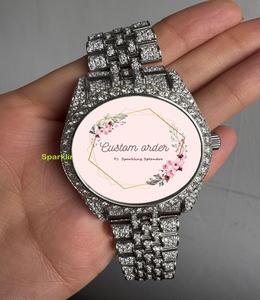 Reloj de pulsera analógico de acero inoxidable con diamantes de moissanita de alta calidad, claridad VVS, estilo Iced Out, para hombre, regalo para fiestas de hip hop. - Product Image 1