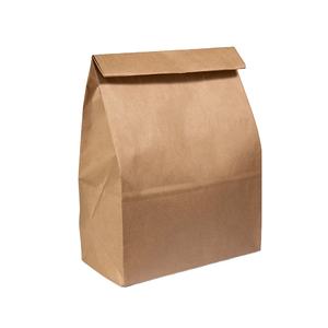 Alto stock a granel desechable reciclable 50-130 GSM lujo a prueba de grasa envasado de alimentos bolsas de papel Kraft manijas cuadradas retorcidas - Product Image 1