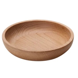 Bol à salade en bois fait main au design moderne, écologique, forme personnalisée, vaisselle, assiette à fruits et collations, ustensiles de cuisine - Product Image 1