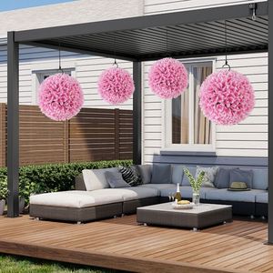 Set di 2 Eleganti Sfere Decorative in Bosso, Fiori Artificiali per Arredamento Interno ed Esterno - Product Image 3