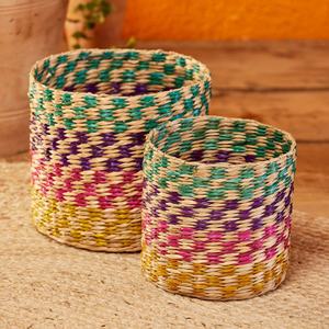 Forros de cesta tejidos de algas marinas duraderos, nuevo patrón para cestas de lavandería, artículos de decoración del hogar, venta al por mayor disponible - Product Image 2