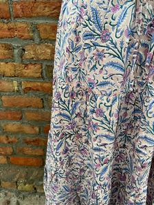 กระโปรงแม็กซี่โบโฮทำมือขายดีสำหรับผู้หญิง ลายพิมพ์บล็อก ผ้าฝ้ายทรงเดรสหลายชั้น เอวยางยืดใส่สบาย ระบายอากาศได้ดี กระโปรงยาว - Product Image 4