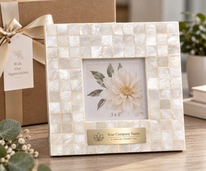 Custom Capiz Shell Photo <b>Frame</b> Promotional Gift Corporate Giveaway Handmade <b>Picture</b> <b>Frame</b> with Logo Wholesale - Product Image 1
