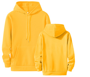 Sweat-shirt à capuche pour homme, couleur unie, avec poche, coupe classique, décontracté, en molleton français, pour l'automne - Product Image 6