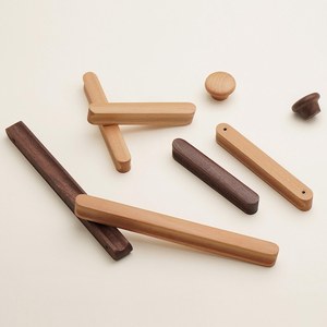 Sleek Minimal Wooden Drawer Pulls Nordic Inspired Cabinet Hardware Elegant Solid Wood Door Handles Modern <b>Rustic</b> Furniture Pull - Product Image 6