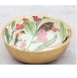 Bol décoratif en métal pour servir des friandises, finition antique en cuivre, sculpté à la main, design moderne, bol à fruits, style unique - Product Image 2