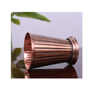 Decorative Copper Glass Handcrafted Tumbler Traditional Ayurvedic Drinking Vessel Elegant Kitchen Drinkware Premium Metal - Product Image 1