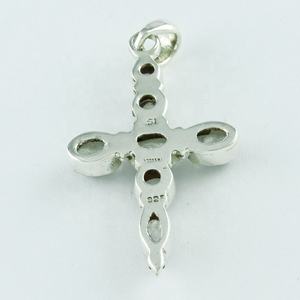 Rainbow Moon Stone 925 <b>Sterling</b> <b>Silver</b> Pendant <b>Cross</b> Design Religious Style Charm Pendants From India - Product Image 4