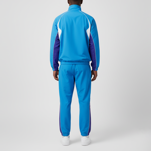 Lightweight Hooded Color Block Nylon Windbreaker Tracksuit Outdoor Running Rain <b>Jacket</b> Set - Product Image 2