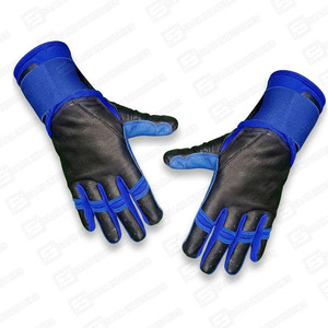 Guante de Béisbol Profesional de Cuero Digital de Alta Resistencia, Combinación de Colores Azul Rey y Negro, Talla Adulto, Personalizado, Antideslizante, de Dedo Completo - Product Image 2