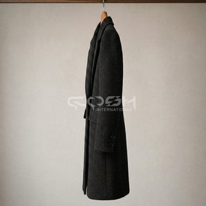 Cosh International Delta Sigma Greek Apparel - Abrigo de lana elegante para mujer, manga larga, largo midi, color negro - Product Image 3