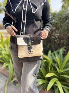 New Design Sling <b>Bag</b> Cowhide Leather Handbag Gypsy Boho Hair on Hide Fur Vintage Handmade Western Style <b>Bag</b> Multi Uses <b>Bags</b> - Product Image 4