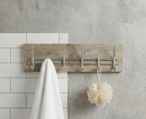 Premium Wooden Base Towel <b>Hook</b> Metal Design Rustic Style Perfect For Wall Mounted Use Hotels And Stylish Bathroom Storage - Product Image 5