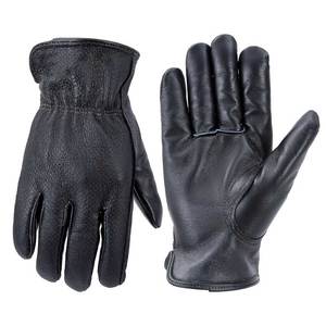 Gants de travail unisexes en cuir véritable, résistants à l'abrasion, pour la construction, le jardinage, la mécanique - Product Image 1