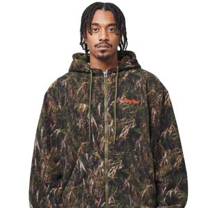 เสื้อฮู้ดผ้าฝ้ายเทอร์รี่100% สำหรับผู้ชายปรับแต่งได้งานเย็บปะปักซิปฤดูหนาว - Product Image 1