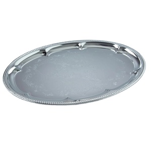 Bandeja DE SERVICIO DE CHOCOLATE moderna de diseño personalizado Bandeja de metal de color rojo de forma redonda decorativa a precio competitivo - Product Image 4