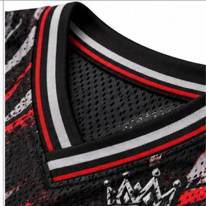 Débardeur de basket-ball noir pour homme, style hip-hop, séchage rapide, respirant, col rond, imprimé par transfert thermique, motif chien Pit Bull, en polyester - Product Image 5