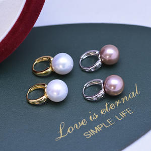 Pendientes Diana de Agua Dulce, Versátiles, de Plata S925, con Forma de Reina, Redondos, Colgantes, Color Morado, Accesorios de Moda - Product Image 4