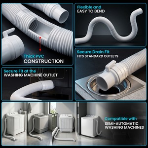 Manguera de Desagüe para Lavadora Semiautomática, Flexible y Larga, para Uso Doméstico, en Oferta - Product Image 2