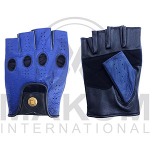 Gants de conduite en cuir, design classique à fermeture à bouton-pression, gants professionnels pour occasions formelles - Product Image 2