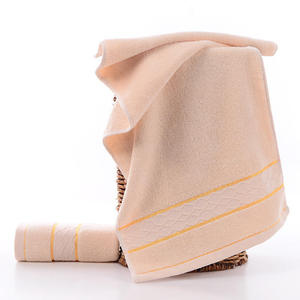 Solid Color Cotton <b>Towel</b> Set Rectangular Skin-Friendly Home Use Beige <b>Blue</b> Gray - Product Image 2