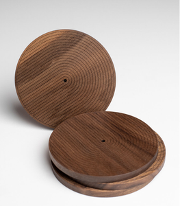 Round Wooden Coaster Set Modern Design Non Slip Mats & <b>Pads</b> 4 Pcs Coaster wooden sets - Product Image 1