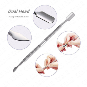 Durable Stainless Steel Double Sided Cuticle Pusher Set Professional Nail <b>Cleaning</b> <b>Tools</b> for Manicure and Pedicure - Product Image 4