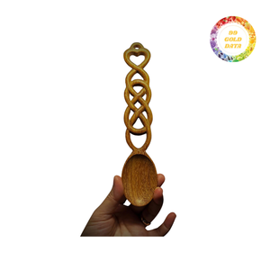 Cuchara de madera hecha a mano con tallado de hojas y flores, material ecológico, ideal para tiendas de regalos, venta al por mayor. - Product Image 4