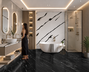 Carrelage en porcelaine émaillée mate de qualité supérieure Green Leaf 600x600mm Absorption d'eau <0,5% Résistant au feu Épaisseur 9mm Salle de bain Antidérapant - Product Image 1