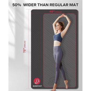 Tapete de Yoga Extra Grande Ecológico de 72"x48"/78"x54" con Grosor de 1/4" o 1/3", Antideslizante y Duradero para Ejercicios en Casa - Product Image 3