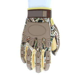 Gants de travail pour mécaniciens, motif Shadow Grass Blades, respirants, paume renforcée avec TPR au dos de la main pour une résistance aux chocs - Product Image 5