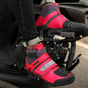 Chaussures de moto en cuir imperméables pour hommes - Option de logo personnalisé Utilisation toutes saisons - Product Image 3