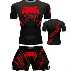 เสื้อรัดกล้ามเนื้อ MMA คุณภาพสูงสำหรับผู้ชาย - เป็นมิตรกับสิ่งแวดล้อม แห้งเร็ว ป้องกันแบคทีเรีย แขนสั้น บริการออกแบบพิมพ์ลายตามสั่ง - Product Image 5