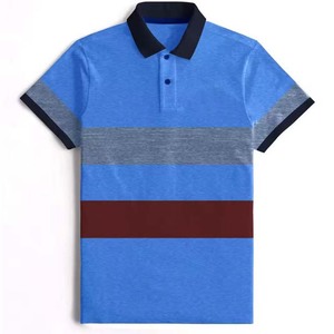 Polo Homme d'Été Tendance Urbaine à Manches Courtes – Design Personnalisé, Coton Respirant, Imprimé Couleurs Contrastées, Style Décontracté - Product Image 5