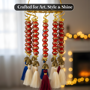 Cuentas de Vidrio Lampwork Rojas de 16 mm |   Cuentas de Diseño Floral Estilo Murano |   Hilo Artesanal de 8 Pulgadas para la Creación de Joyería DIY EXCEL - Product Image 3