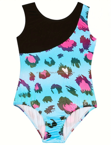 Shine Fancy Sublimación de impresión por encargo competencia Niñas leotardos OEMs servicio spandex sexy gimnasia leotardos para niñas - Product Image 4