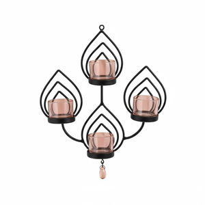 Candelabro de pared de metal estilo marroquí vintage, portavelas geométrico dorado, linterna para decoración del hogar a precio económico. - Product Image 6