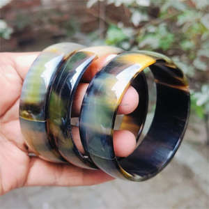 กำไลเขาควายธรรมชาติเป็นมิตรต่อสิ่งแวดล้อมสร้อยข้อมือขัดเงาทันสมัยใช้ได้ทั้งชายและหญิงเครื่องประดับแฟชั่นน้ำหนักเบาใช้ได้ทุกวัน - Product Image 1