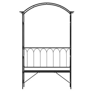 Panchina da Esterno in Acciaio Inossidabile con Arco per Patio, Parco e Hotel - Product Image 4
