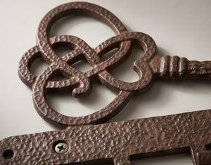 Vintage Key Design Metal Wall Mounted Coat <b>Hook</b> Brown Finished Perfect For Kitchenware Utensils Clothes Organizer - Product Image 3