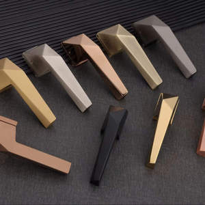 Ensemble de poignées de porte intérieures en alliage d'aluminium robuste, durable, minimaliste, pour la sécurité résidentielle et de bureau - Product Image 1