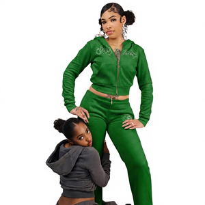 Ensemble de sweat-shirt et pantalon de survêtement de couleur orange tendance, coupe ample, en tissu molletonné doux et épais - Product Image 6