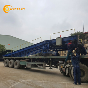 Rampe de chargement de conteneurs hydraulique manuelle Naltako de 6 tonnes pour les opérations de manutention en entrepôt avec chariots élévateurs et camions, rampe mobile d'entrepôt de 6 tonnes - Product Image 3