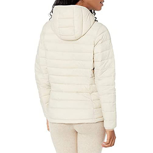 Custom Made Women Hooded Puffer Jacket Winter Warm Thick Zip-Up Solid Color Women Padded Puffer Jacket - Product Image 2