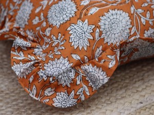 Block Print Boho Cushion Cover With Frill Handmade Cotton Bed <b>Throw</b> <b>Pillows</b>, bohemian <b>pillow</b> cushion cover vintage home decor - Product Image 5