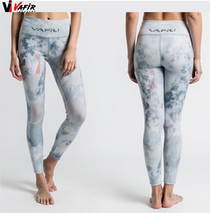 Wholesale Ladies New Design High Quality Sublimation Yoga Pants Customized High Waist Yoga <b>Leggings</b> vafir - Product Image 1