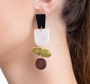 Pendientes Étnicos de Resina Epoxi Hechos a Mano, Elegantes y Modernos, para Fiestas y Eventos, Joyería de Moda - Product Image 5